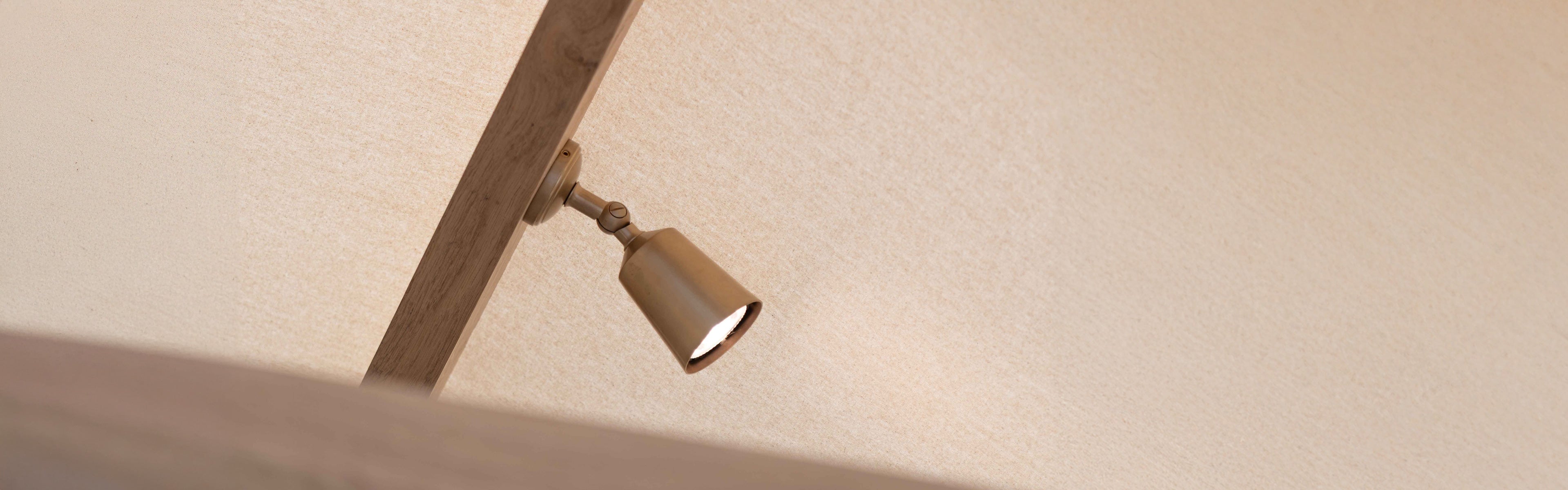 Antique brass spotlights & downlights