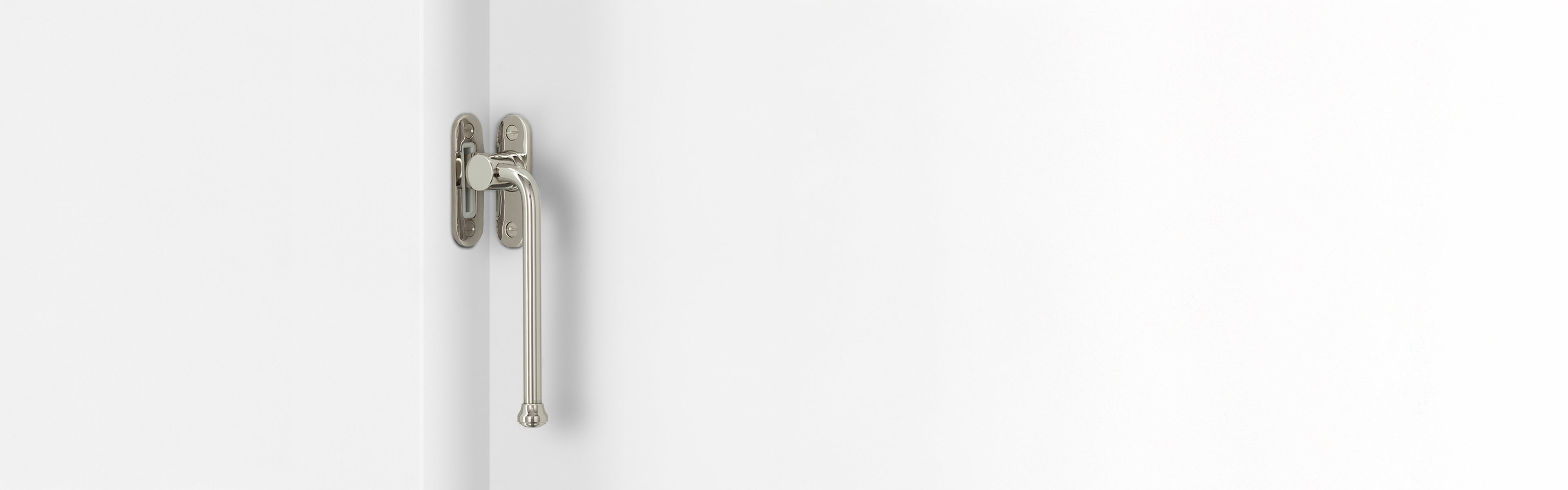 Polished nickel window hardware