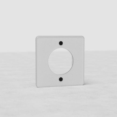 Kew Single Socket Plate - Clear | Black