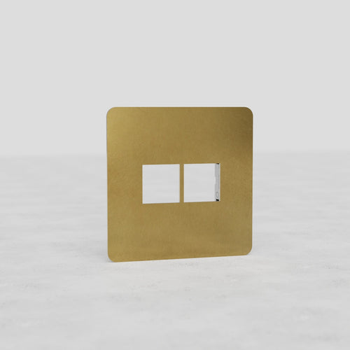 Kew Single 2x Keystone Module Plate - Antique Brass