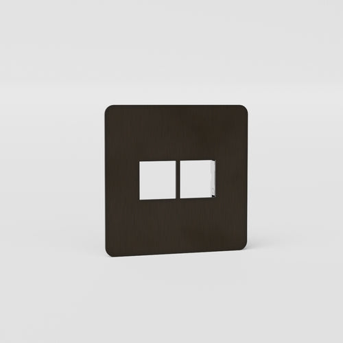 Kew Single 2x Keystone Module Plate - Bronze