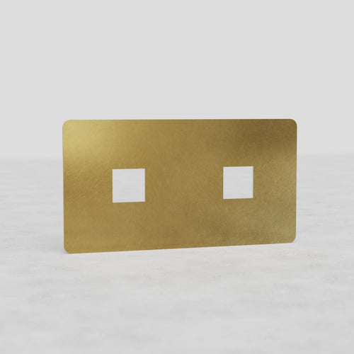 Kew Double 2x Keystone Module Plate - Antique Brass