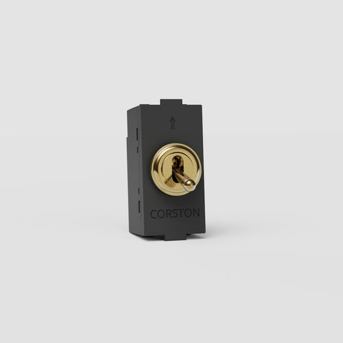 Two Way Toggle Switch - Antique Brass