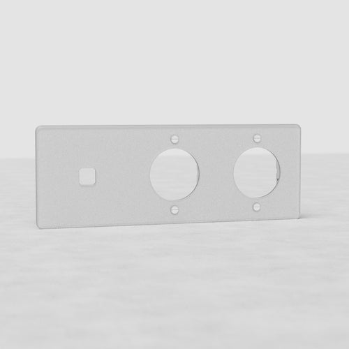 Kew Triple 1x Switch & 2x Socket Plate - Clear | White