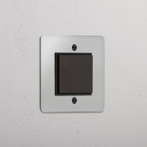 Single Rocker Switch (Cent) - Clear Bronze Black