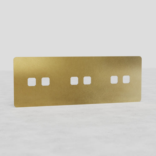 Kew Triple 6x Switch Plate - Antique Brass