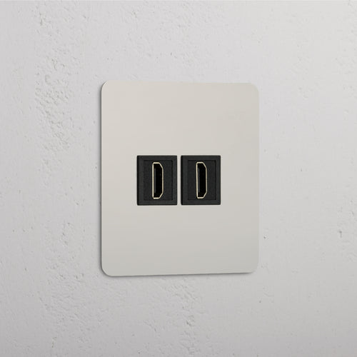 Single 2x HDMI Module - Polished Nickel Black