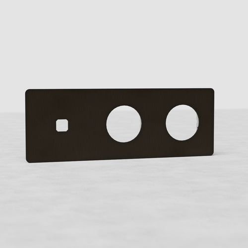 Kew Triple 1x Switch & 2x Socket Plate - Bronze
