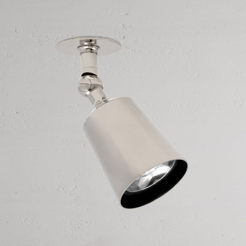 Perryn Single 50mm Spotlight - Polished Nickel