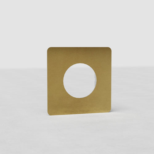 Kew Single Socket Plate - Antique Brass