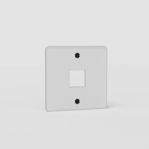 Kew Single Keystone Module Plate - Clear | Black