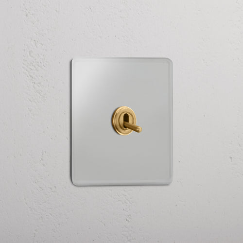 Single Toggle Switch - Clear Antique Brass
