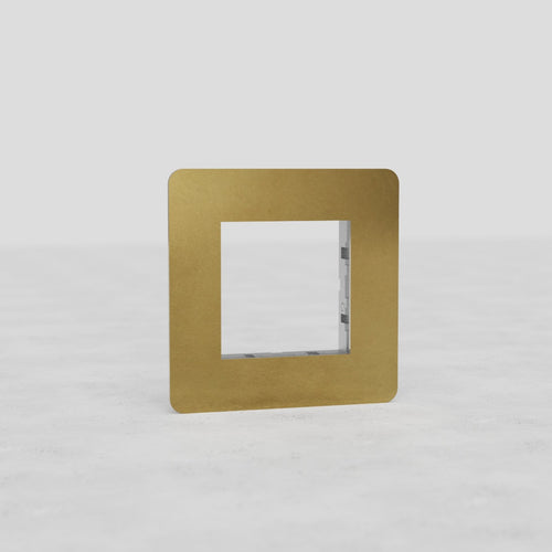 Kew Single 45mm Module Plate - Antique Brass