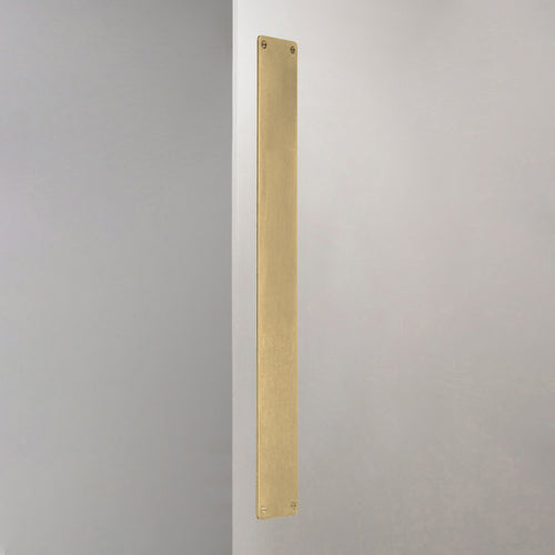 Harper Push Plate 580mm - Antique Brass