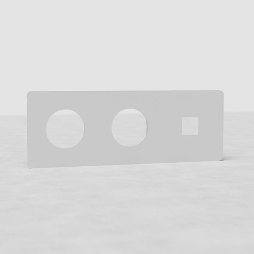 Kew Triple 1x Keystone & 2x Socket Plate - Paintable