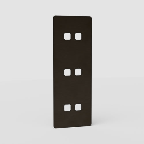 Kew Triple 6x Vertical Switch Plate - Bronze