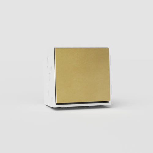 Centre Retractive Rocker Switch - Antique Brass | White