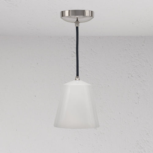 Richmond Medium Pendant Light Fine Porcelain - Polished Nickel