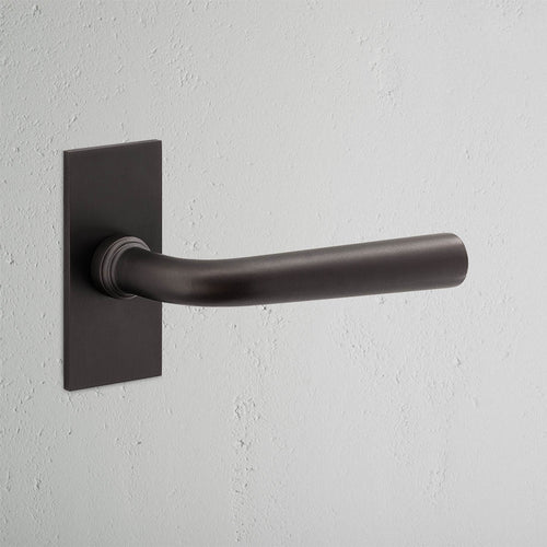 Apsley fixer Türgriff mit Kurzschild – Bronze