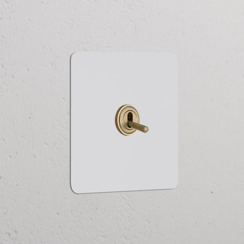 Kew Single Intermediate Toggle Switch - Paintable Antique Brass
