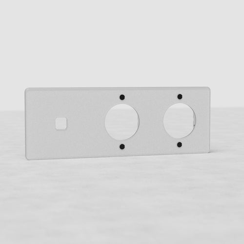 Kew Triple 1x Switch & 2x Socket Plate - Clear | Black