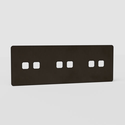 Kew Triple 6x Switch Plate - Bronze