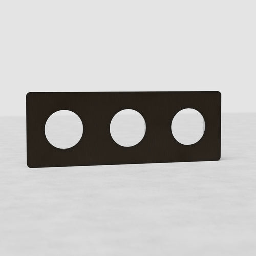 Kew Triple Socket Plate - Bronze