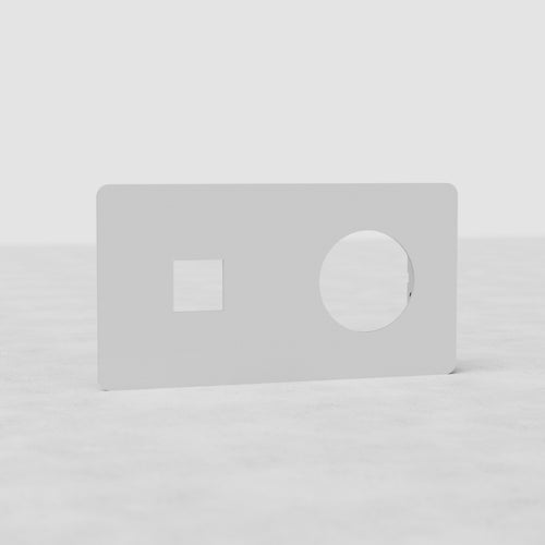 Kew Double 1x Keystone & 1x Socket Plate - Paintable