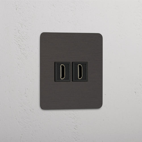 Single 2x HDMI Module - Bronze Black