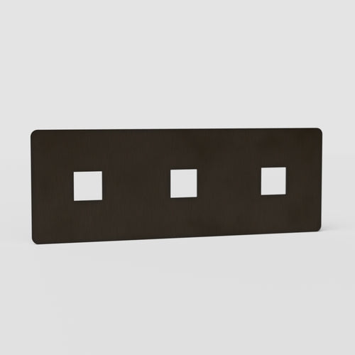 Kew Triple 3x Keystone Module Plate - Bronze