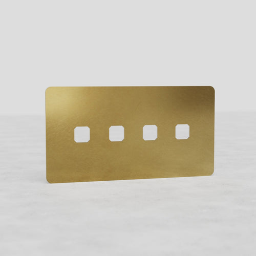 Kew Double 4x Switch Plate - Antique Brass