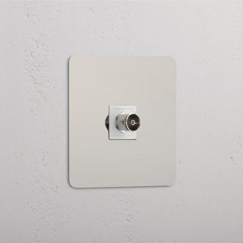 Single TV Module - Polished Nickel White