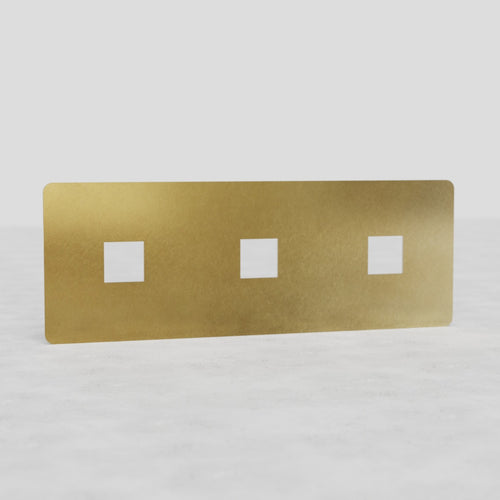 Kew Triple 3x Keystone Module Plate - Antique Brass