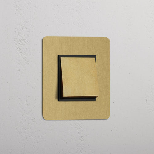 Single Rocker Switch (Ret) - Antique Brass Black
