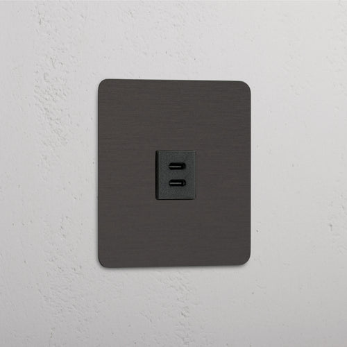 Single USB 30W Module - Bronze Black