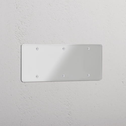 Kew Triple Blank Plate - Clear | White