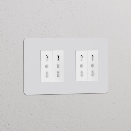 Kew Double 4x Bipasso Power Module - Paintable | White