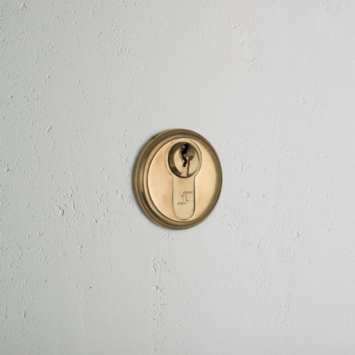 Canning Key Escutcheon - Antique Brass