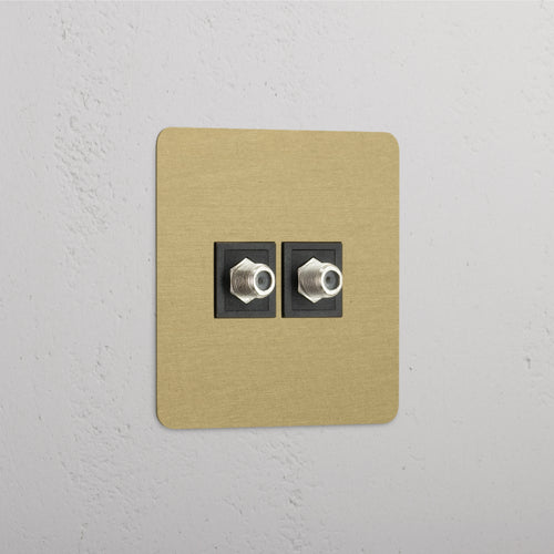 Single 2x Satellite Module - Antique Brass Black