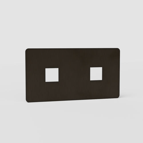 Kew Double 2x Keystone Module Plate - Bronze