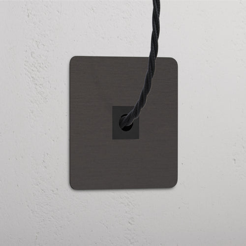 Kew Single Cable Outlet - Bronze | Black