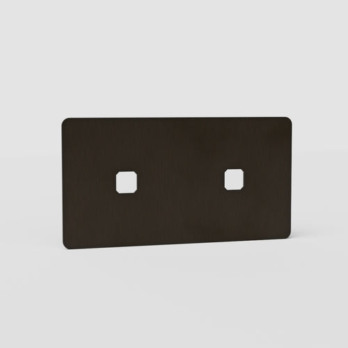 Kew Double 2x Switch Plate - Bronze