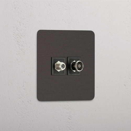 Single Satellite & TV Module - Bronze Black