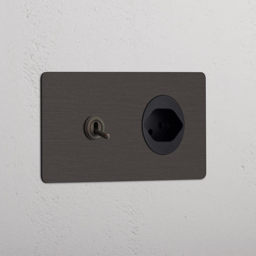 Kew Double Toggle & Swiss Type J Socket - Bronze | Black