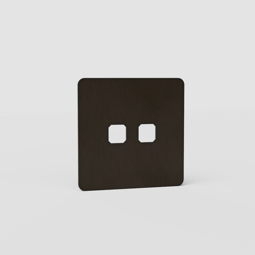 Kew Single 2x Switch Plate - Bronze