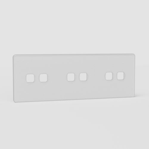 Kew Triple 6x Switch Plate - Clear