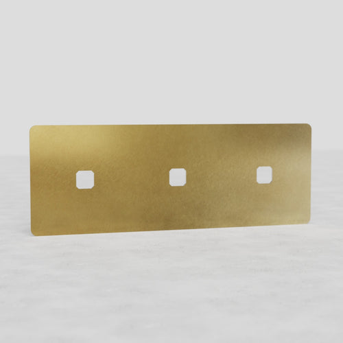Kew Triple 3x Switch Plate - Antique Brass