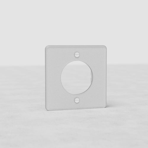 Kew Single Socket Plate - Clear | White